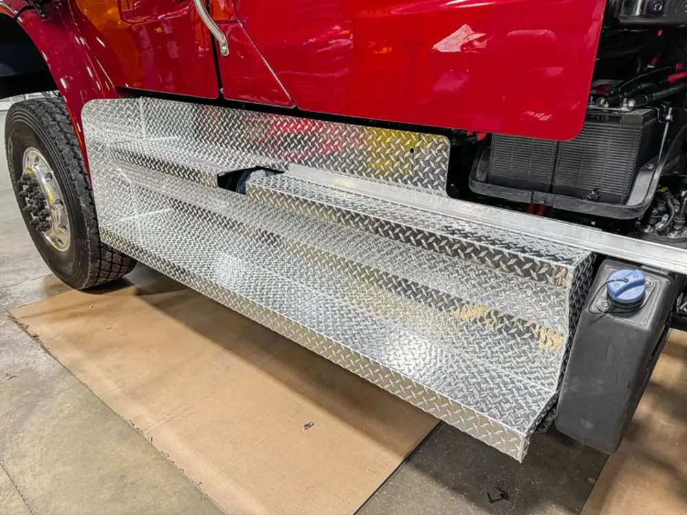 Cab interior upfit with exposed console area, photo 96 of 303.